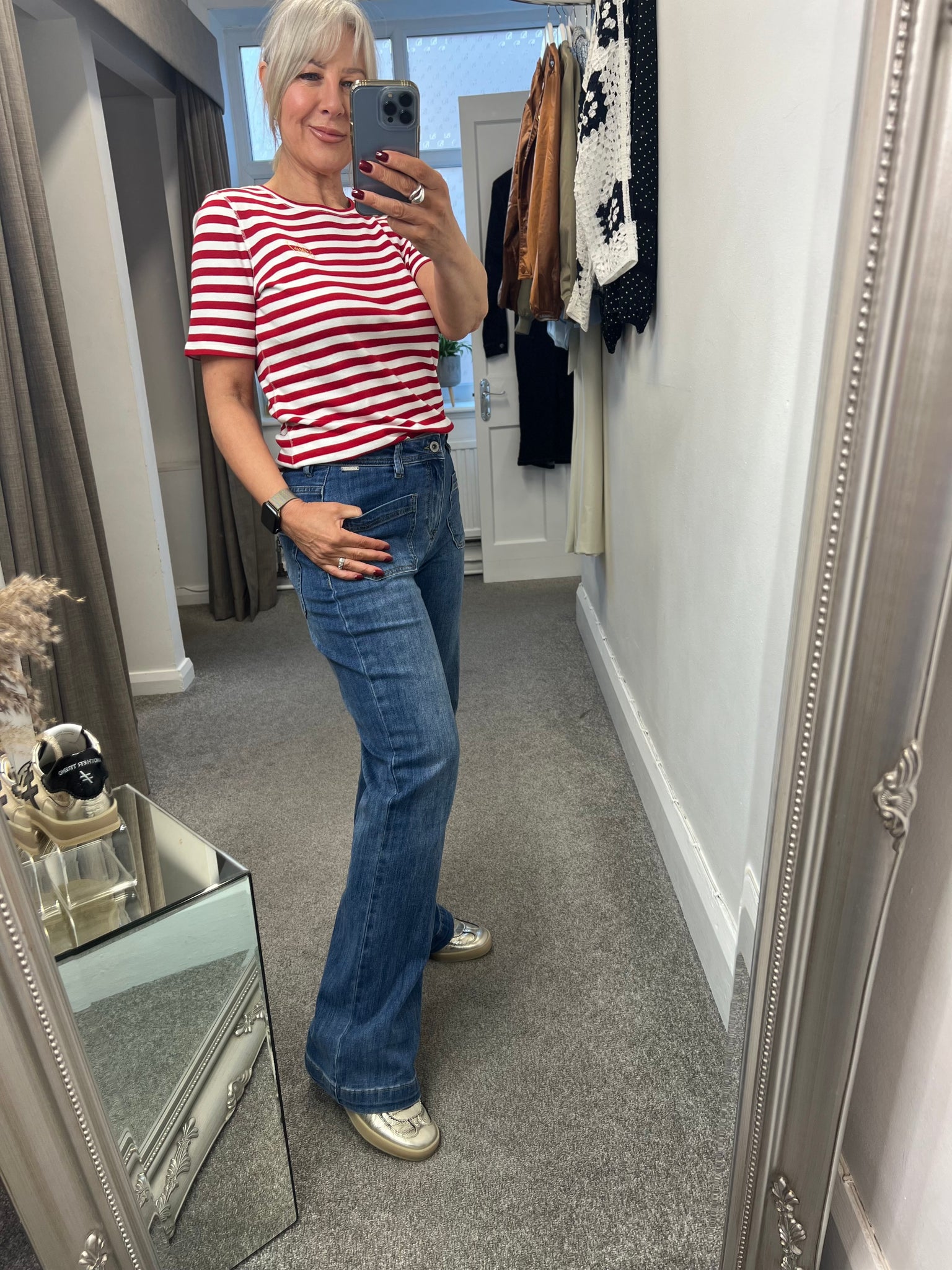 91844 Red Striped Tee